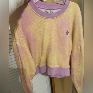 Adidas crop hoodie sweatshirt